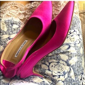 Manolo blahnik-vetaments satin pink pumps 💕🎀💗